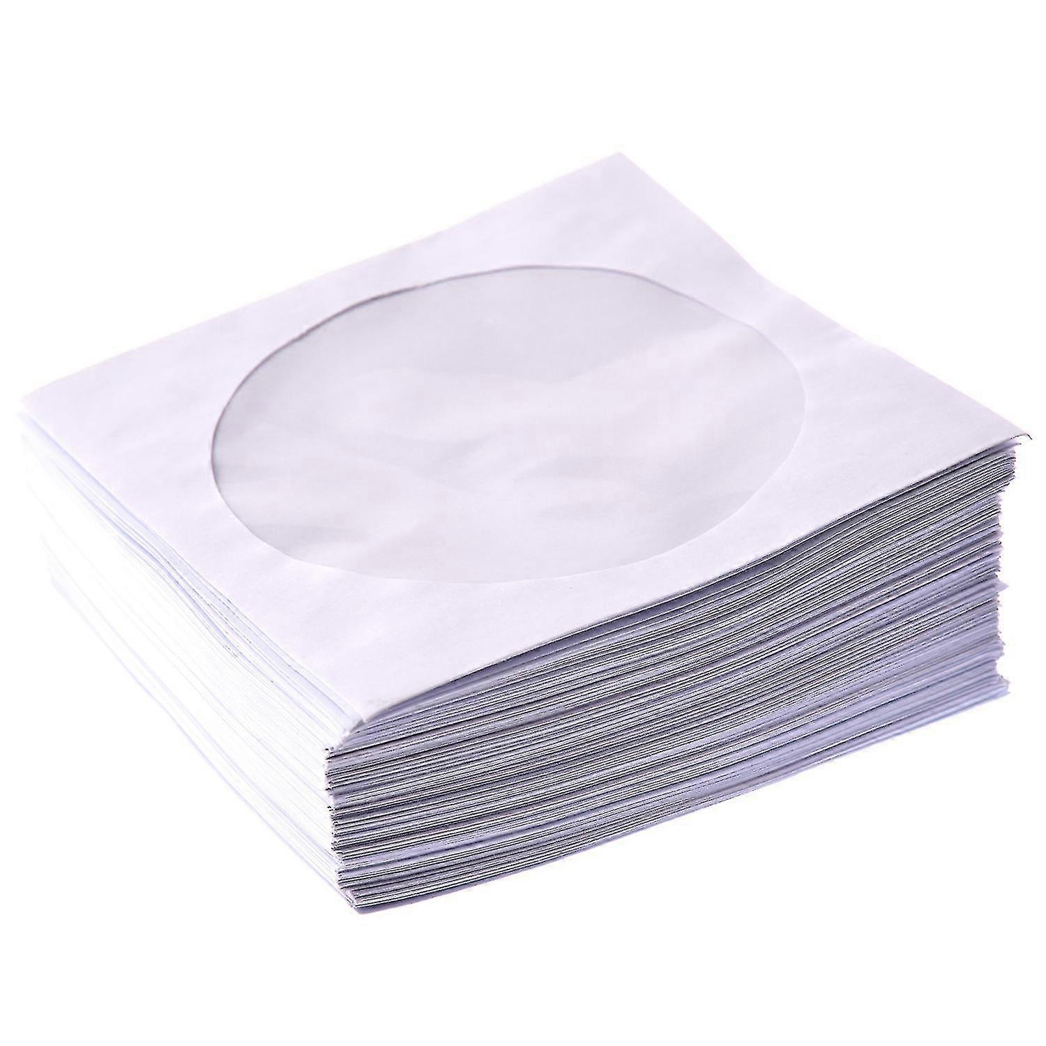 100 Paper CD Sleeves with Window & Flap