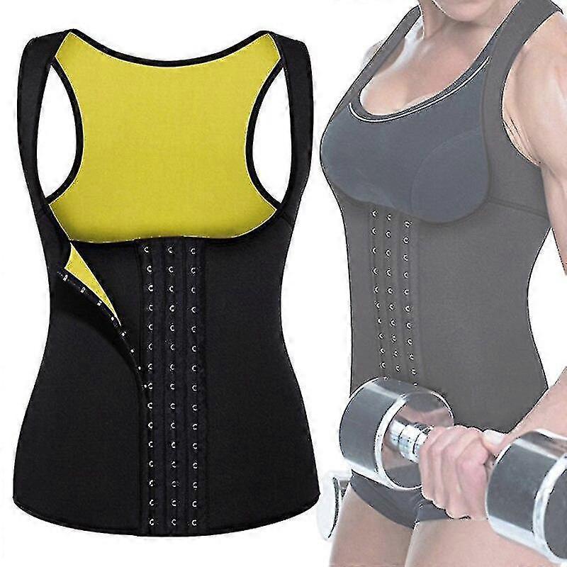 Taille Femmes Trainer Chemise Corset Gilet Binder Shapers Corset Shapewear Waist Trainer Body Shaper Tummy Control Modeling Girdle, jaune