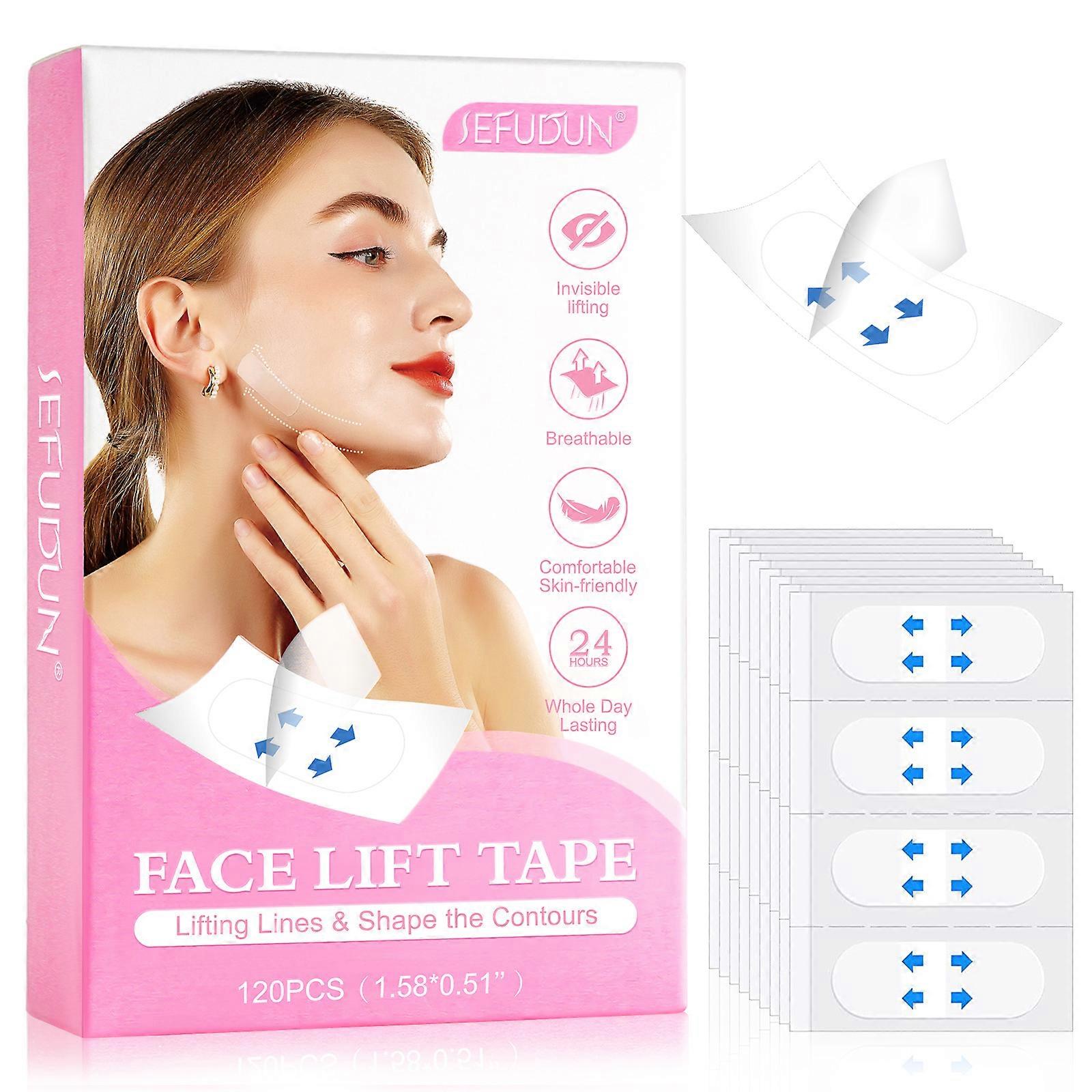 Face Lift Tape, Stretchable Face Tape Lifting Invisible - 8 Hours Lasting, Facelift Tape for Face Invisible, Invisible Face Lifter Tape - Instant Face