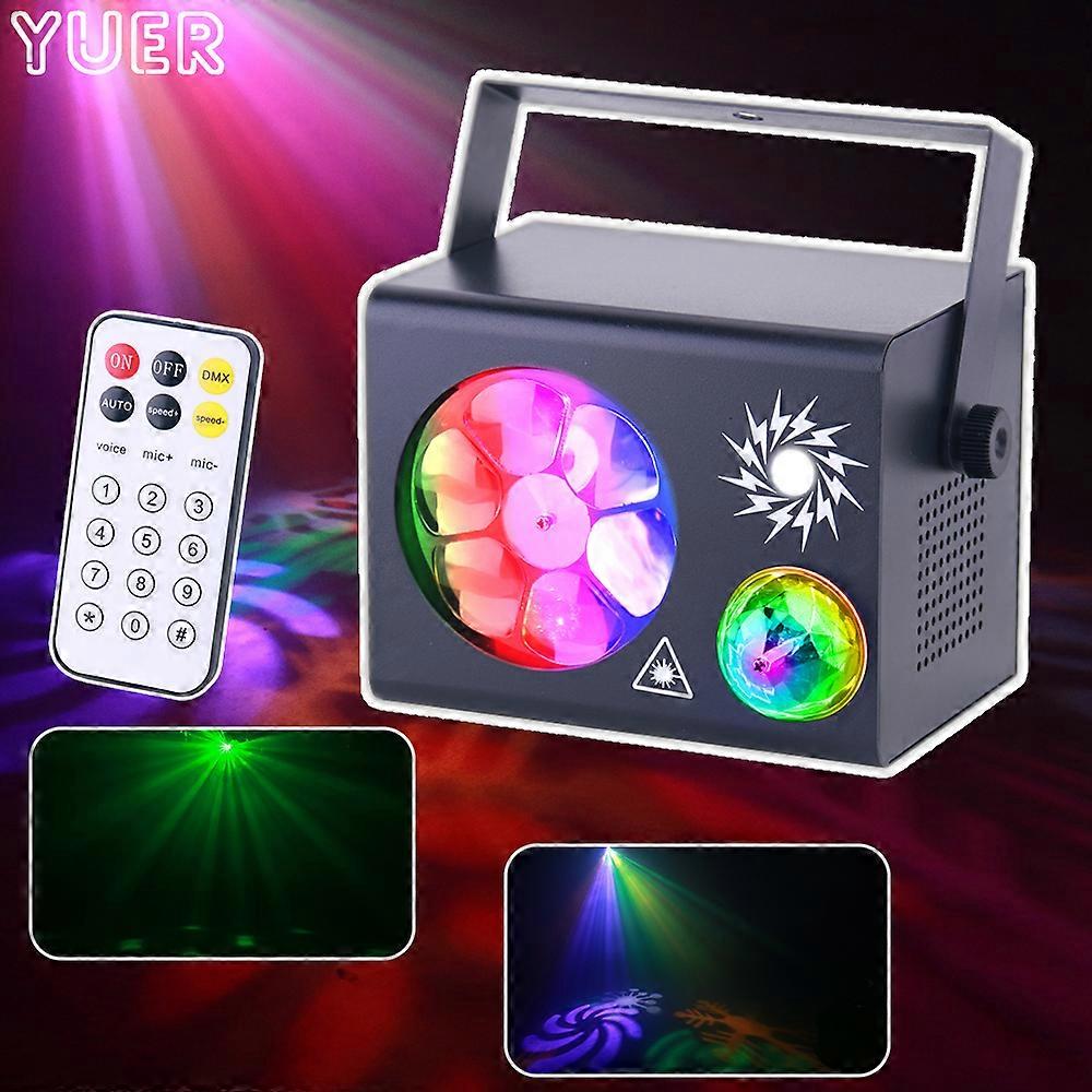 DJ Lumière Télécommande RGB 4IN1 LED Gobo Strobe Boule Magique Laser Projet DMX512 Effet D’éclairage De Scène Disco Party Mariage Bar Lumière