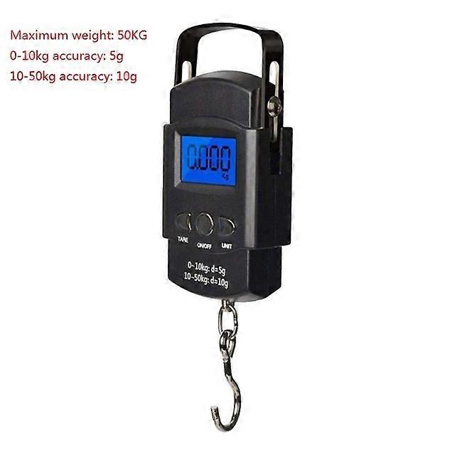 50Kg/5g LCD Digital Display Backlight Portable Hanging Hook Scale Double Accuracy Fishing Travel Mini Electronic Weighing Scale