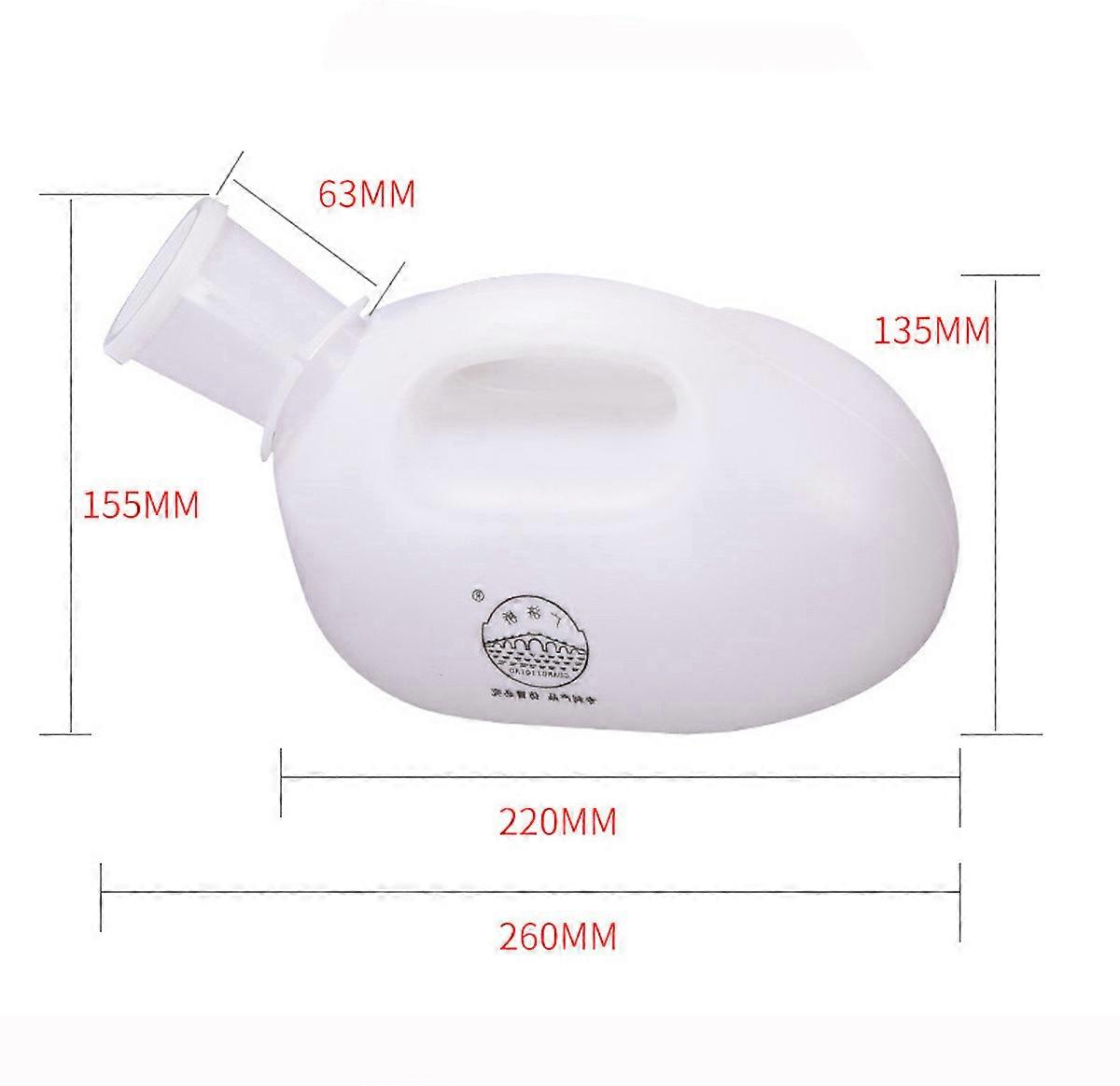 Portable Urinals Container 2000ML with Lid and Tube Emergency Toilet for Men