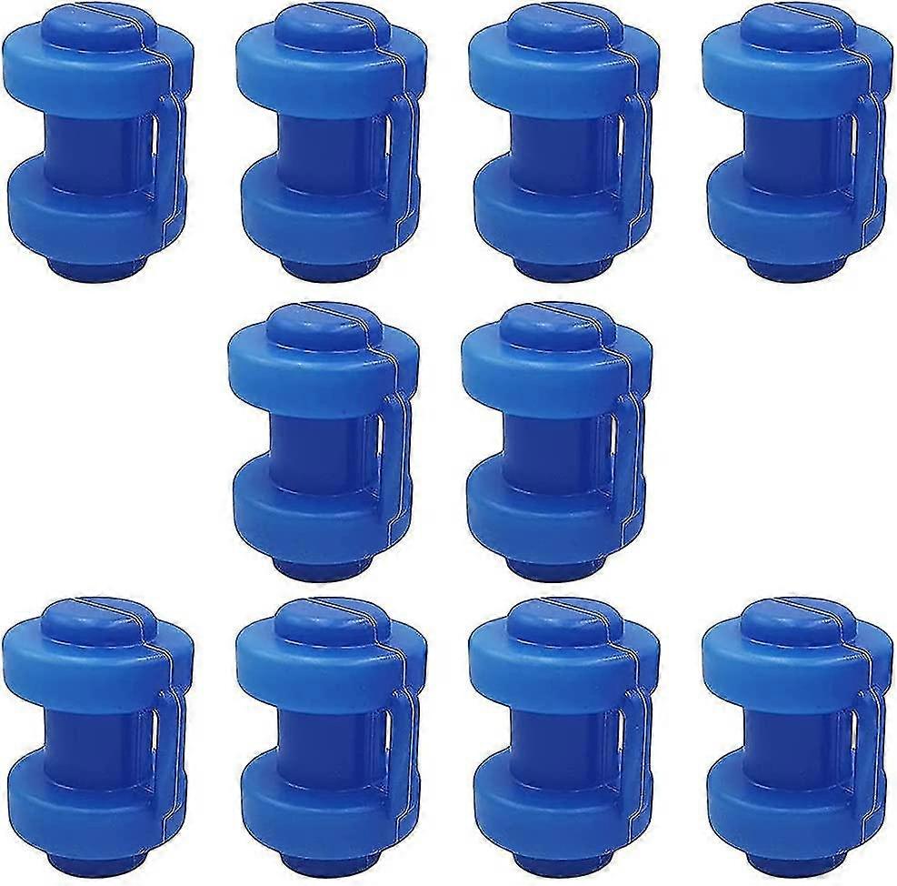 10pcs Trampoline Pole Caps, Durable Trampoline Enclosure Pole Caps, Thickened Trampoline Cover Cap For Net Hook Trampoline Supplyblue, Diameter 25mm