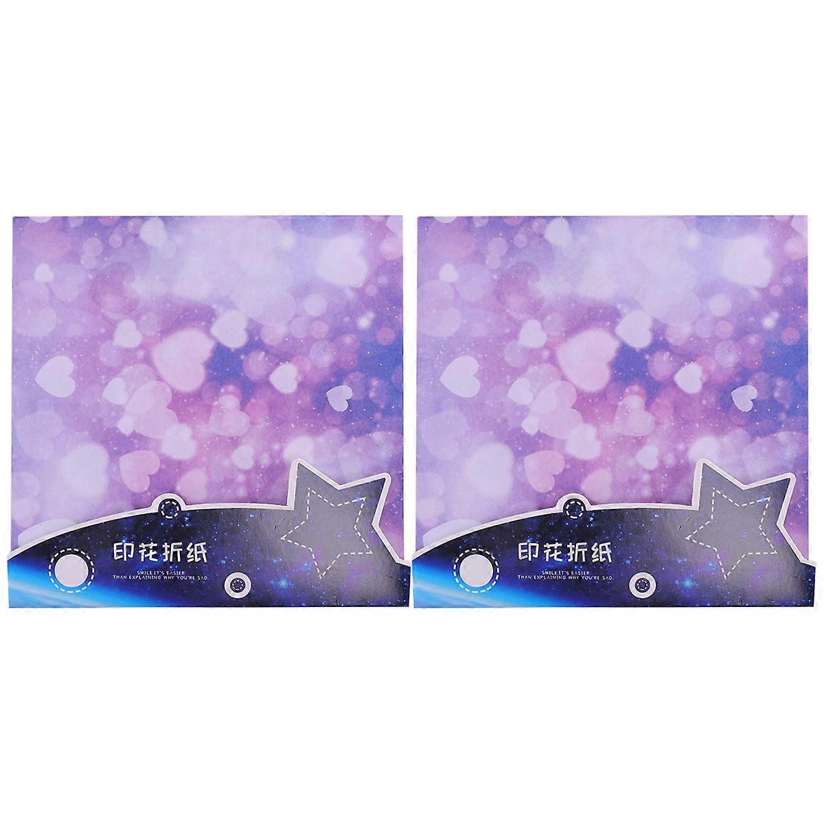 1 Set 100 Pcs Origami Paper Double-sided Star Origami Colorful Paper Square Origami for Doing Art Works (Phantom Bubbles)