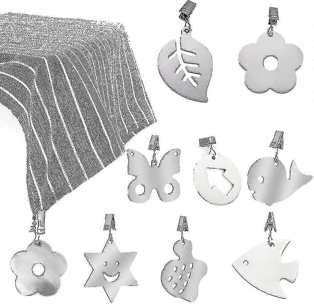Tablecloth Weight Set, 8 Pieces Tablecloth Weights Stainless Steel, Tablecloth Weight With Clip, Stainless Steel Tablecloth Pendant, Tablecloth Weight