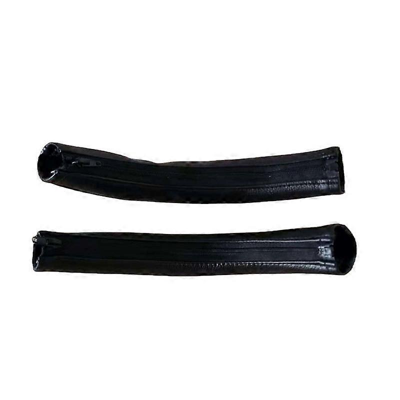 2 Pcs Stroller Handlebar Protector Cover, Stroller/Pram Protector Cover, Stroller Armrest Handle Detachable Zipper Faux Leather