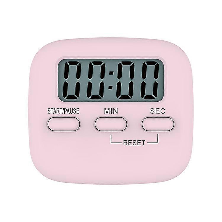 Kitchen timer (pink) with large LCD display Digital kitchen timer Cooking magnetic stopwatch timer with loud alarm clock timer