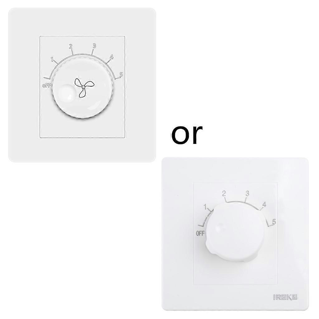 220V Ceiling Fan Speed Control Switch Wall Button Dimmer Switch Five Speeds