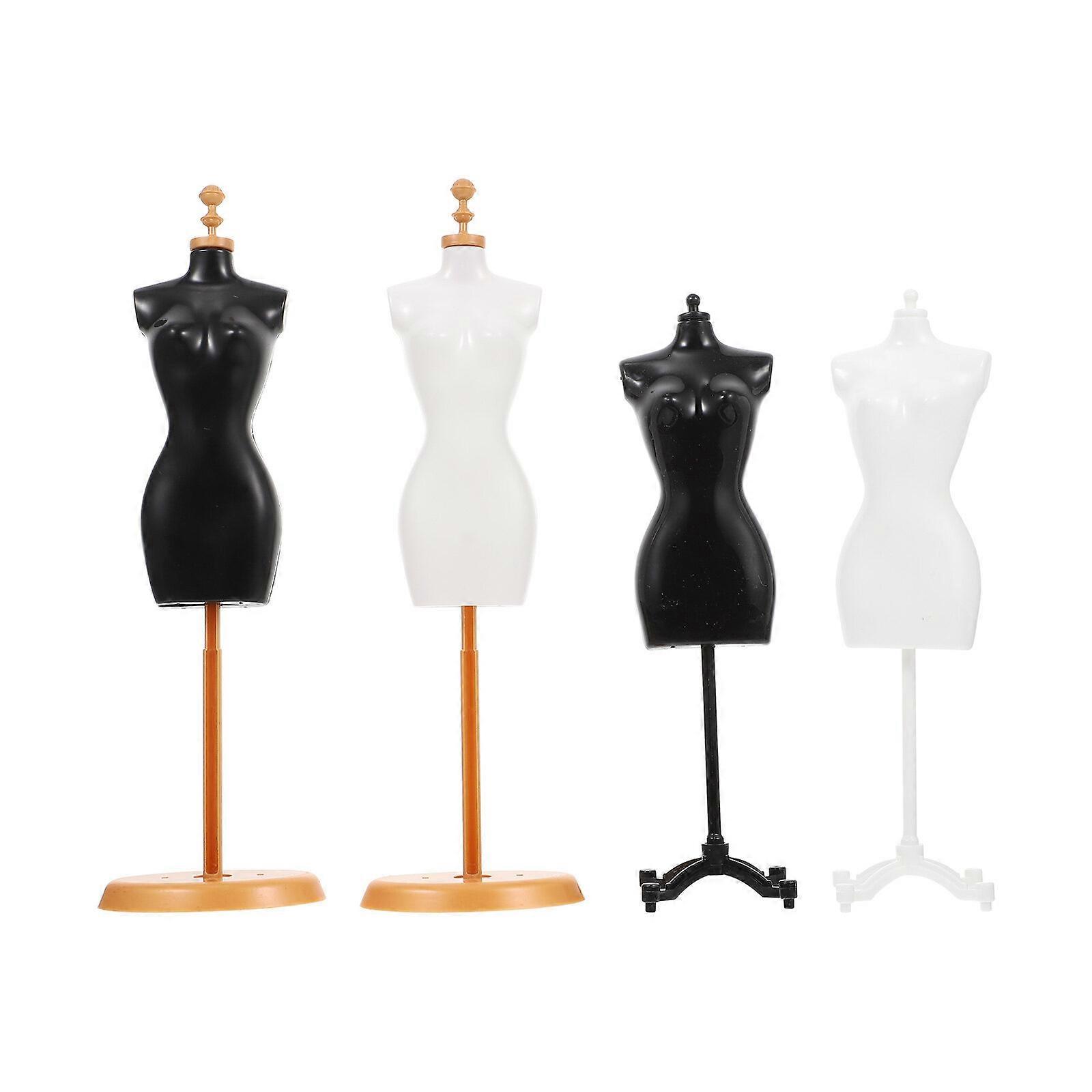 4 stuks pop jurk kleding vorm toga display mini mannequin model stand pop display houder beugels