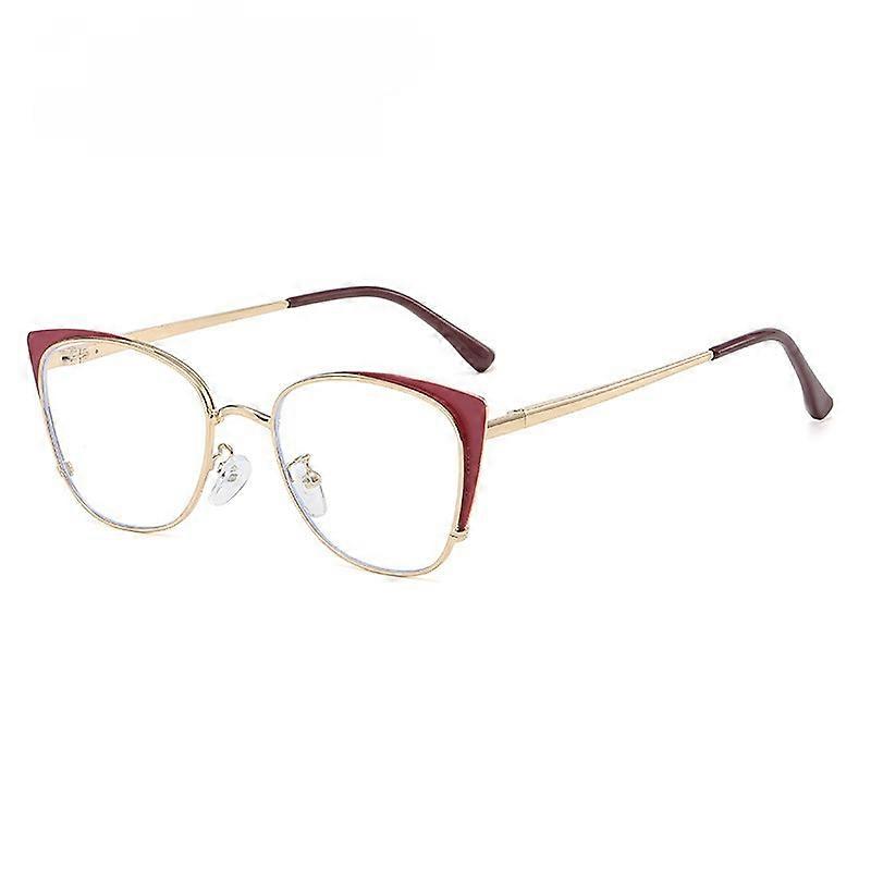 1pc Metal Frame Women Luxury Retro Eyeglasses Anti Blue Light Blocking Cat Eye Glasses for Ladies Optical Frame Computer Goggles