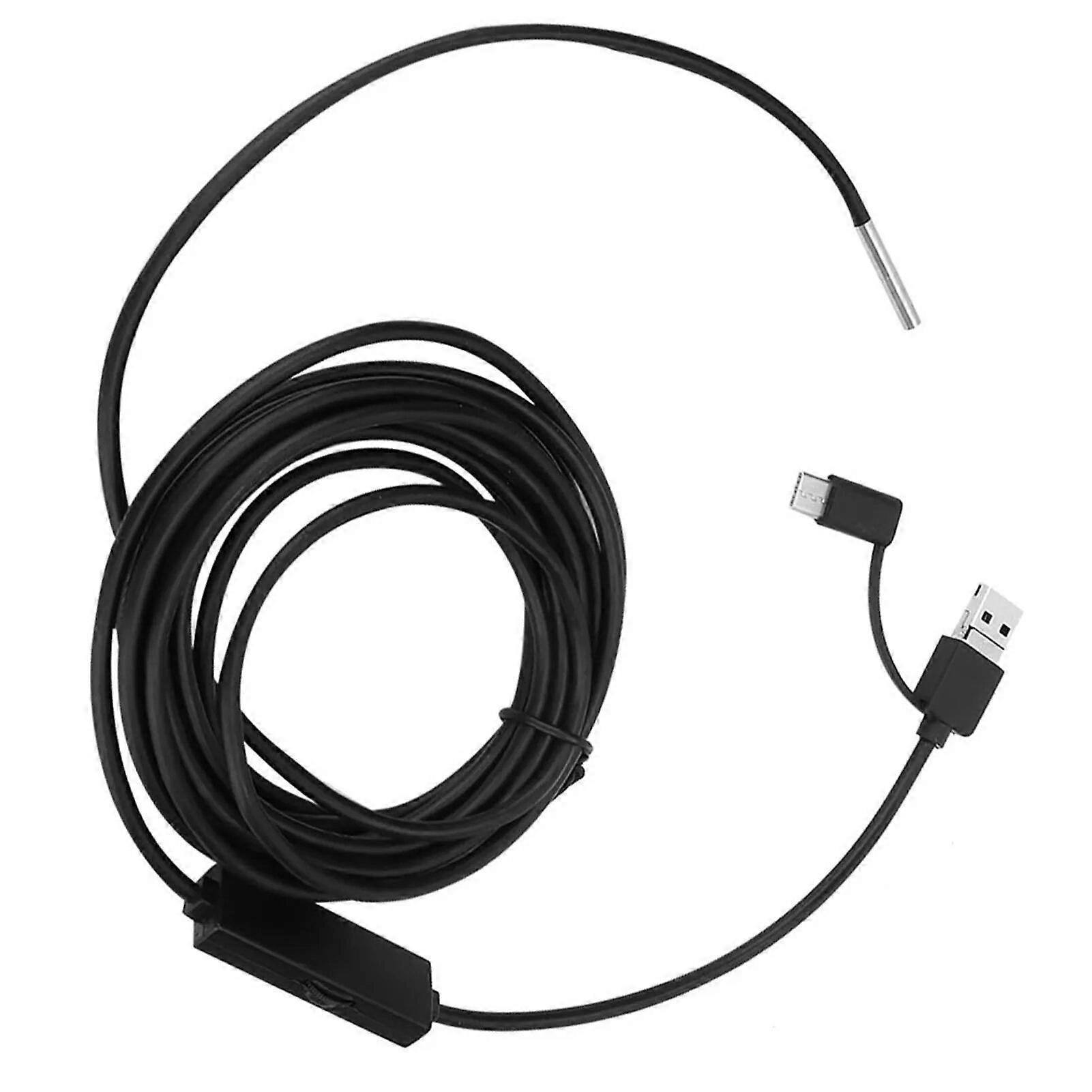 Endoscope Practical 3.9mm Endoscope Easy To Use 3 in 1 Waterproof Adjustable LED Lights for Android for TypeC Interface