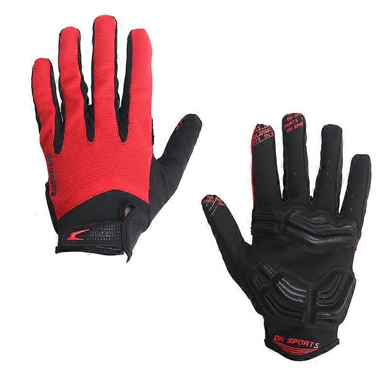 Touch Screen Long Finger Gloves Autumn and Winter Equipment Palm Thickened GEL Non-slip Durable Shock Absorbing for Cycling