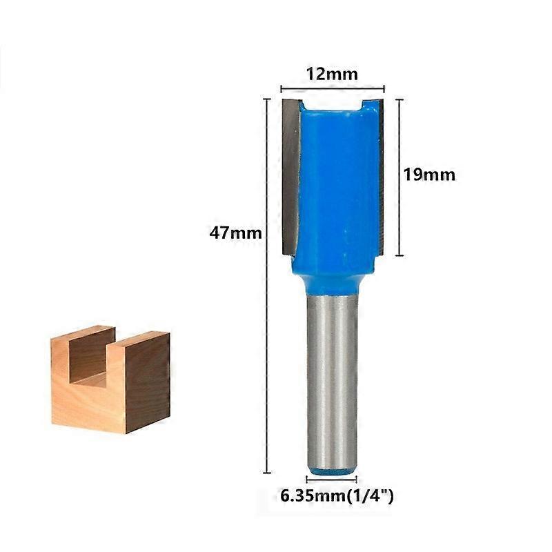 Wood Router Bit 14 (635mm) Shank Flush Trim Pattern Bit Straight Cutter Slot Milling Cutter for Woodworking