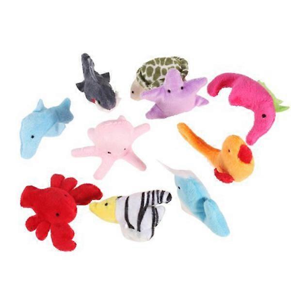 10pcs Sea Animals Finger Puppets Set