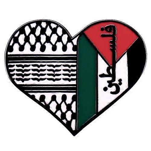 Καρφίτσα καρφίτσα σμάλτου σε σχήμα καρδιάς της Παλαιστίνης