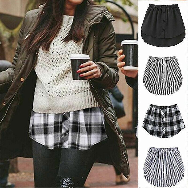 Ragazze Donne Mini Gonna Camicia Extenders Regolabile Stratificazione Falso Top Inferiore Sweep, S--2XL