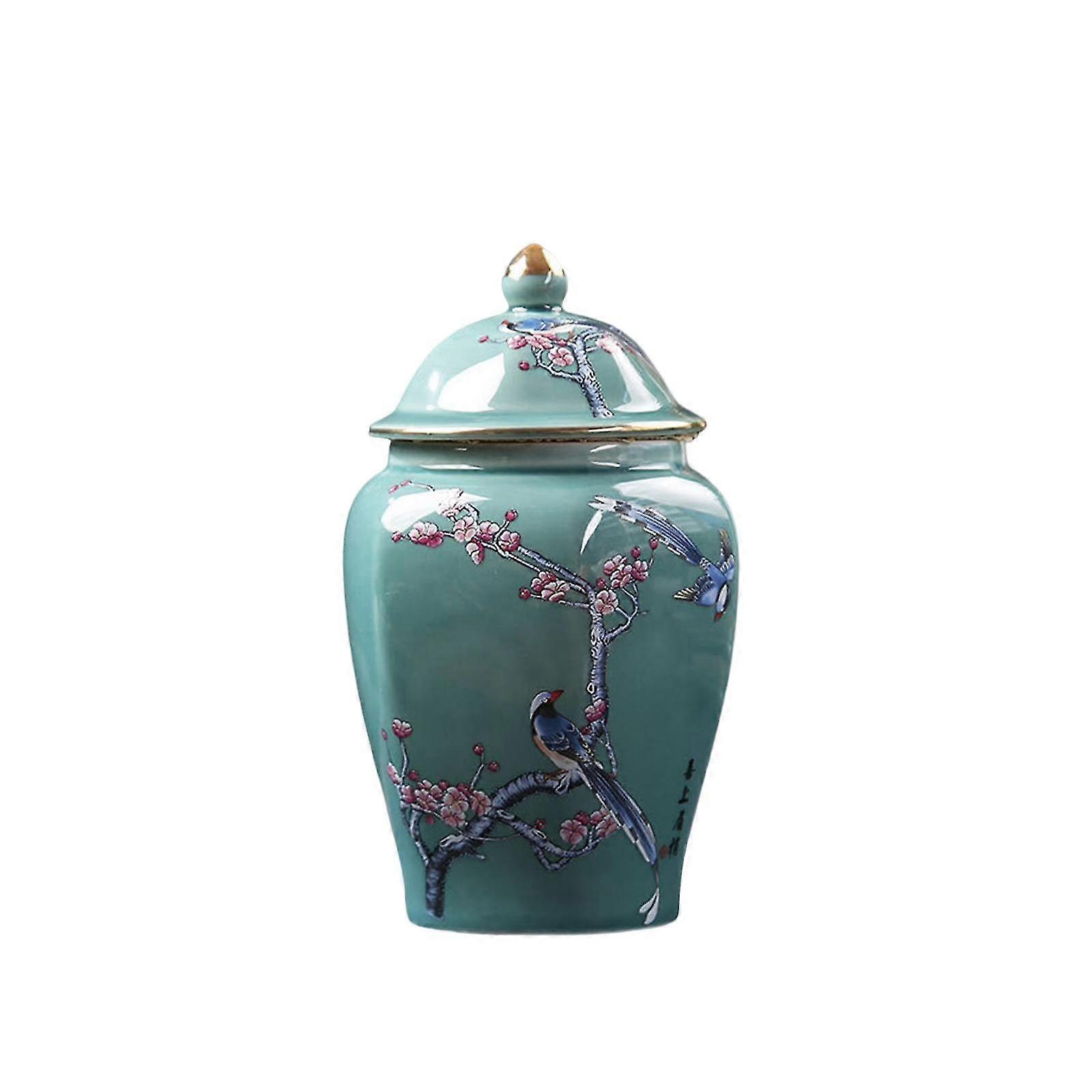 Modern Flower Vase Tea Tin Display Candy Jar Ceramic Ginger Jar