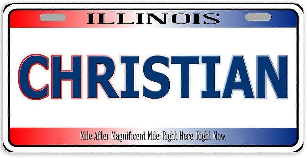 Illinois State Adams City Metall Auto Tag Auto Tag Nummernschild Abdeckung mit 2 Löchern 11,8 x 6,1 Zoll