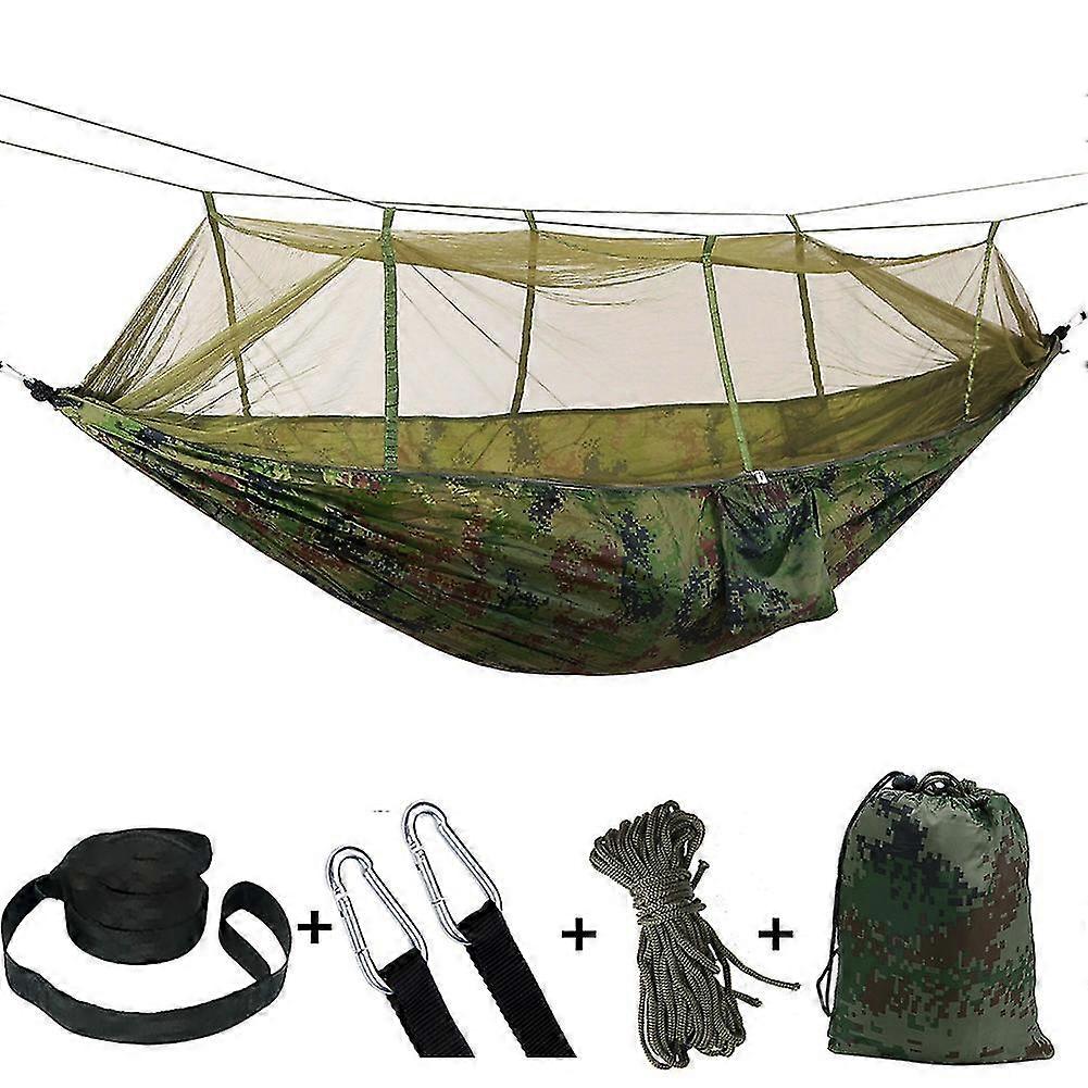 Camping Hammock With Mosquito Net - Ultra Lightweight & Durable Outdoor Travel Hammock For Camping Hiking Backpacking