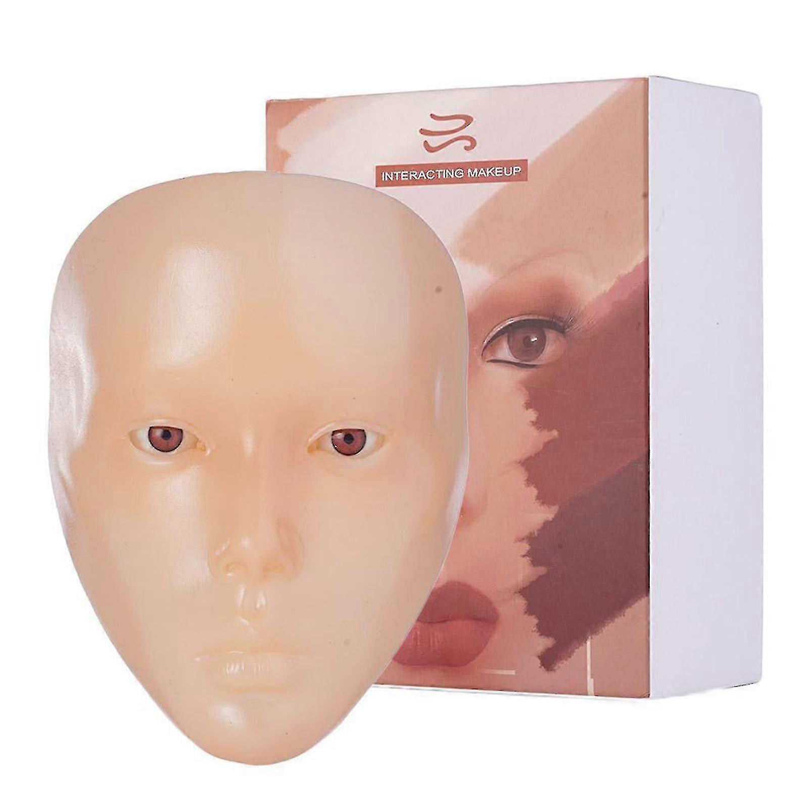 Fake Head Face Skin Makeup Practice Soft Rubber Fake Skin For Beginner Makeup