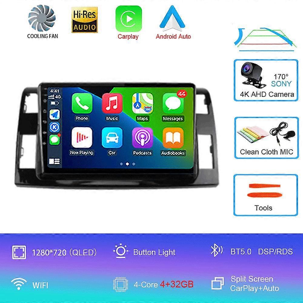 トヨタPrevia 3 III XR50 Estima 2006 - 2019マルチメディアQLEDスクリーンナビゲーションGPSいいえ2ディンプレーヤーのためのAndroid 14オートカーラジオ