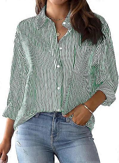 Camisas con botones para mujer a rayas clsicas