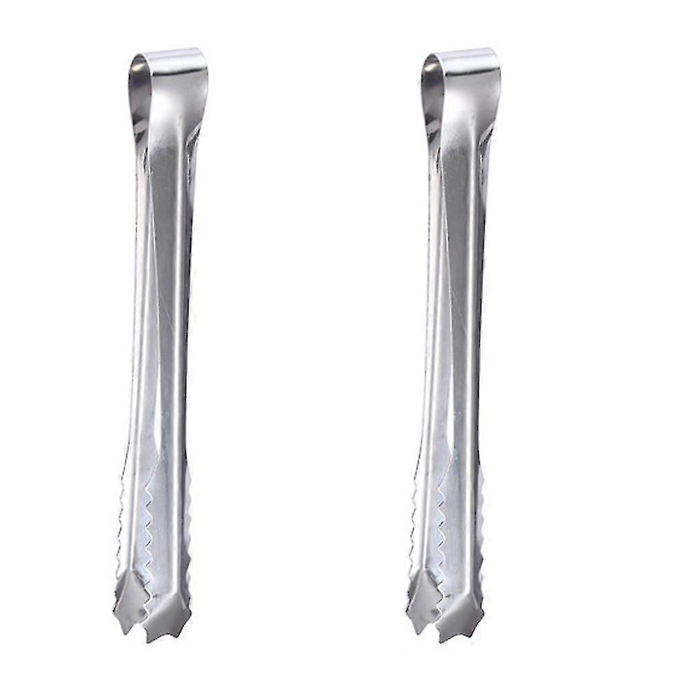 Sunrain rostfritt ståltång för ishink isbit som serverar tång med tänder