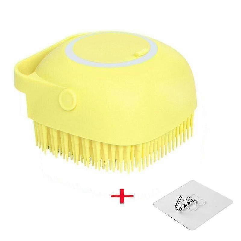 Silicone Bath Body Brush With Shower Scrubber,Yellow