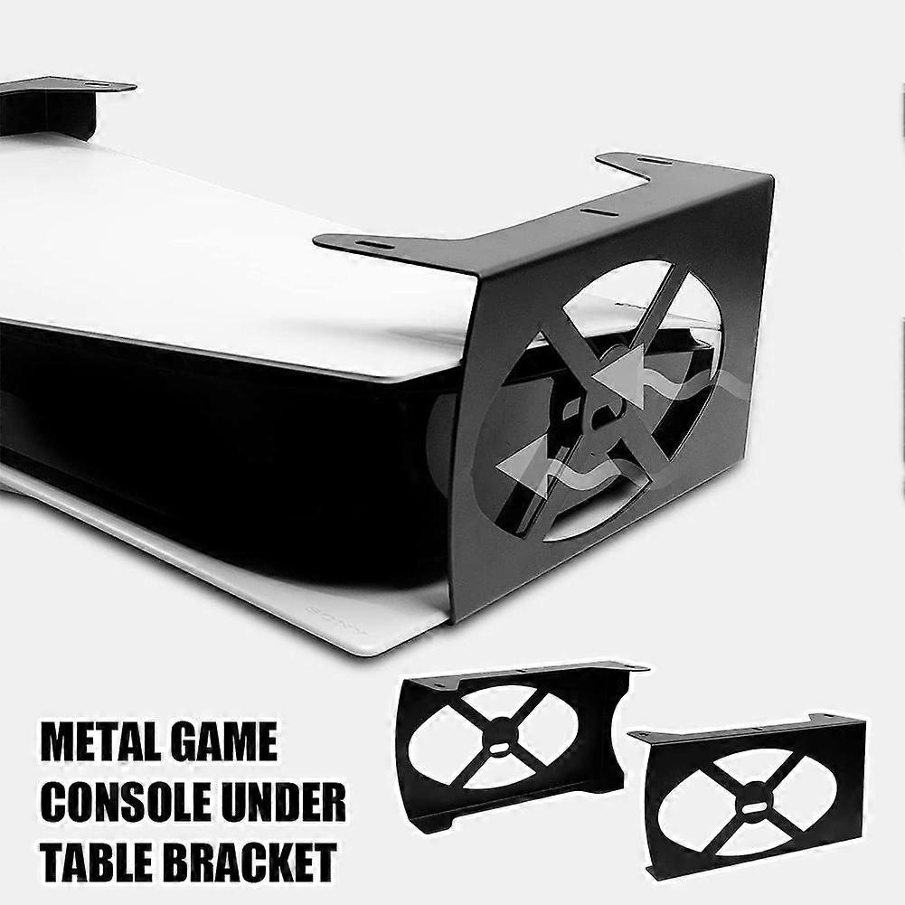 Under Desk PS5 Storage Holder - Space Saving Mount For PS5/Slim/Pro With Protective Covers