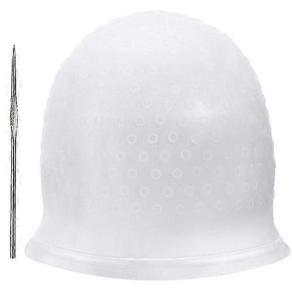 Silicone Hair Dye Cap with Hooks for Salon Use