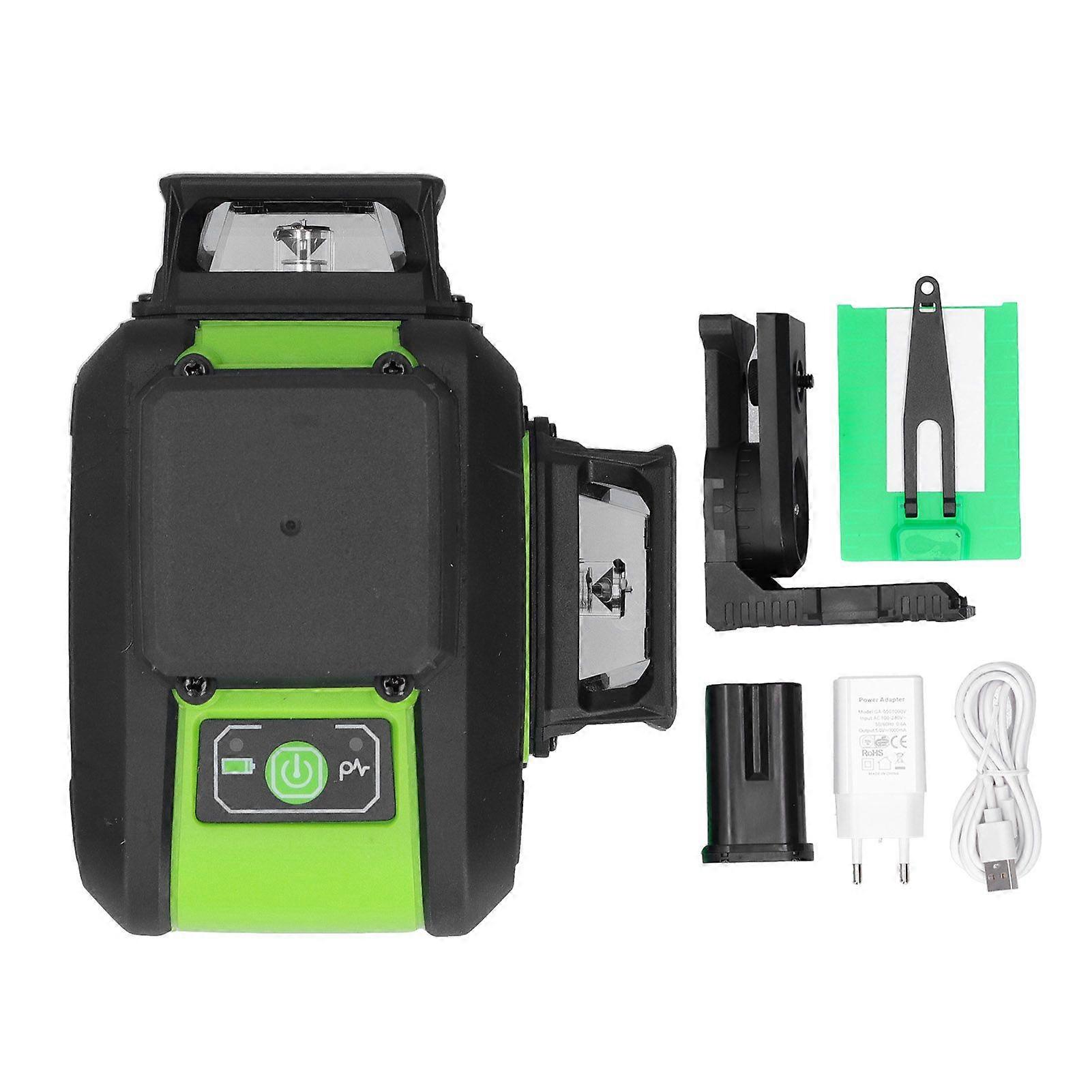 SW-333G Laser Line Level Automatic Leveling Green Beam Level Measure Tool EU AC100-240V