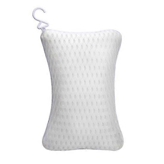 Neck Support Bathtub Cushion Skin-Friendly Scratch-Free Bath Pillow with Convenient Hook Strong Suction Cups