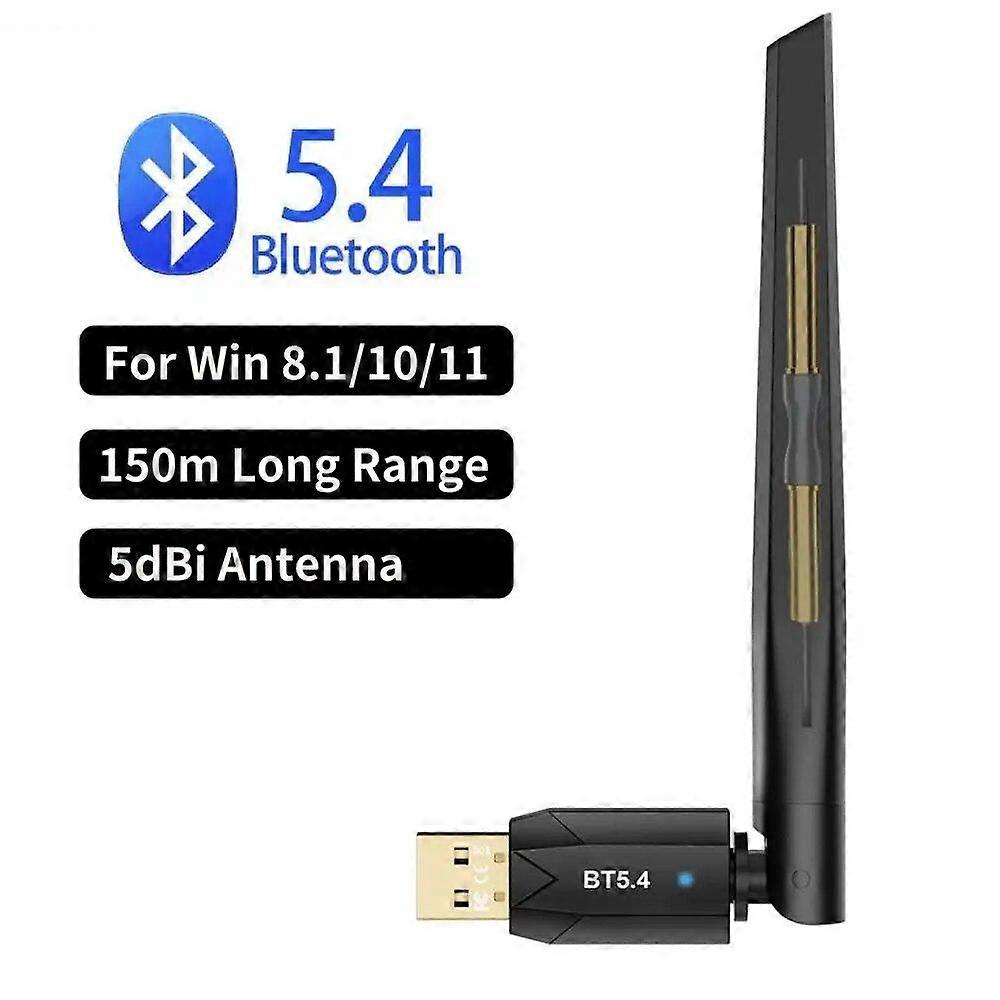 150M USB Bluetooth 5.4 Adaptor Bluetooth Transmițător Receptor Bluetooth Dongle pentru PC Mouse fără fir Tastatură Driver gratuit Windows 11/10/8.1