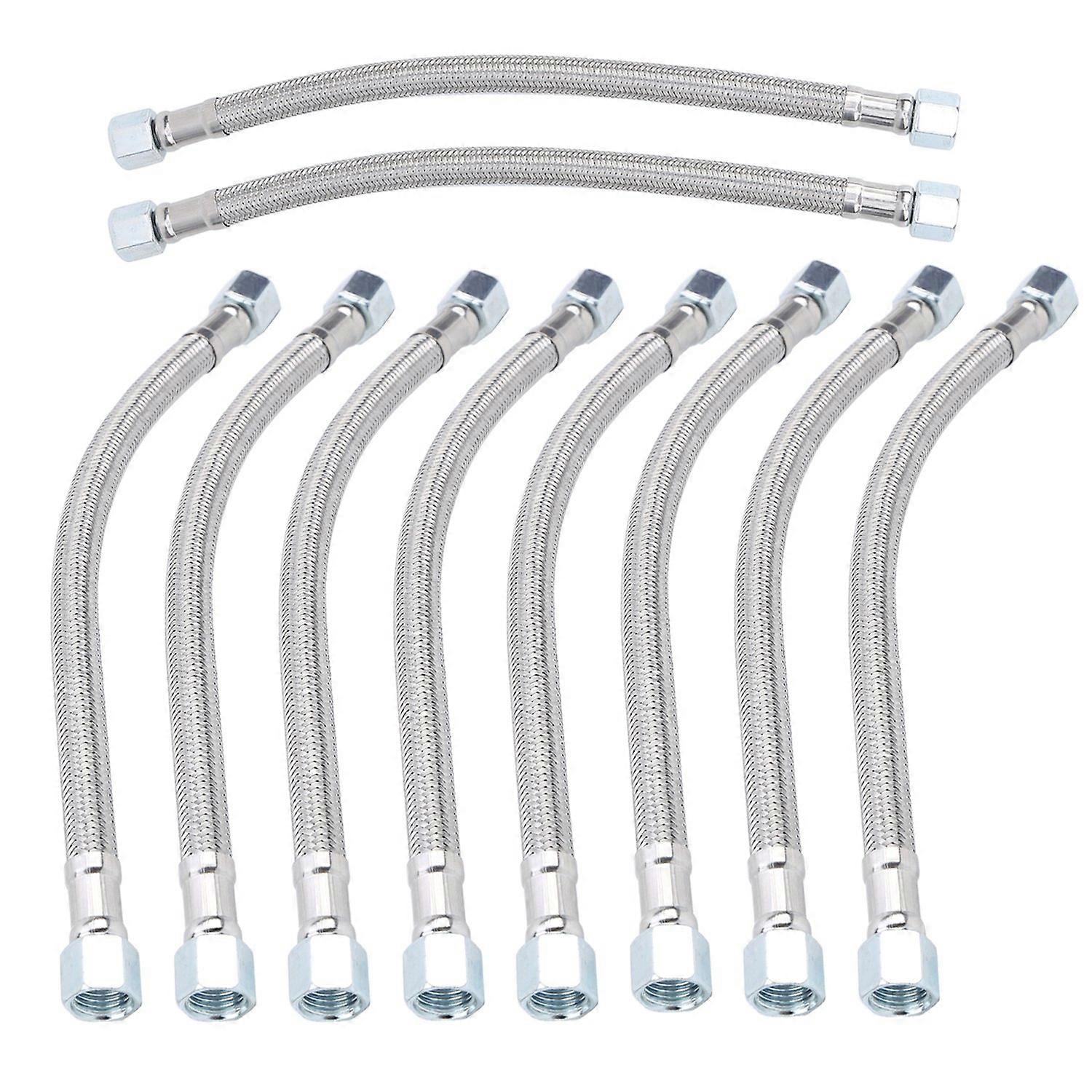 10pcs 14 x 1.5 Female Thread Air Compressor Element Hose Brake Silent Oil Free Line Pipe 40cm