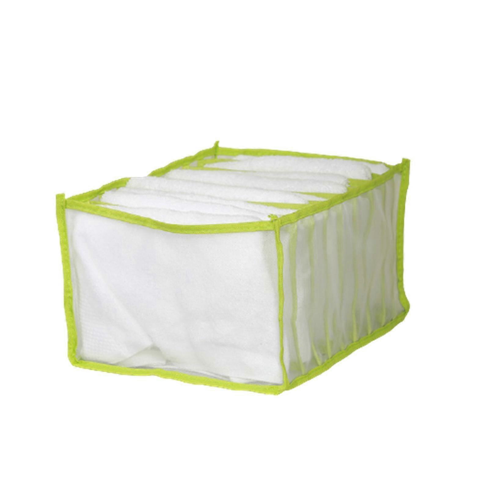 Foldable Wardrobe Clothes Drawer Organizer Multipurpose Large Capacity (1 Piece, Green