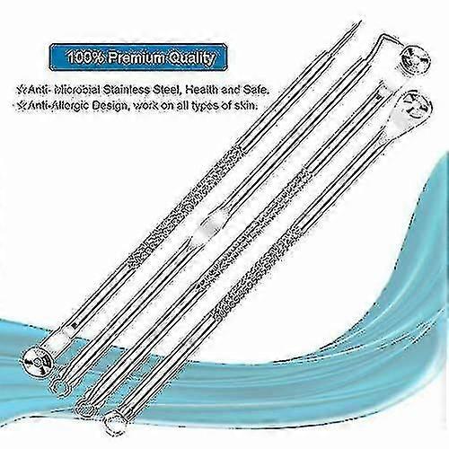 8pcs Blackhead Remover, Pimple Tool Kit, Acne Tools, Comedone Extractor, Blemish