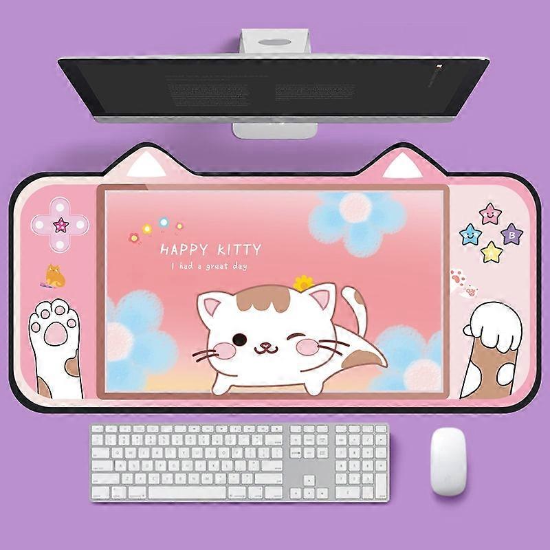 400 x 800 x 2mm Cute Cat Ear Computer Keyboard Desk Pad Mouse Pad
