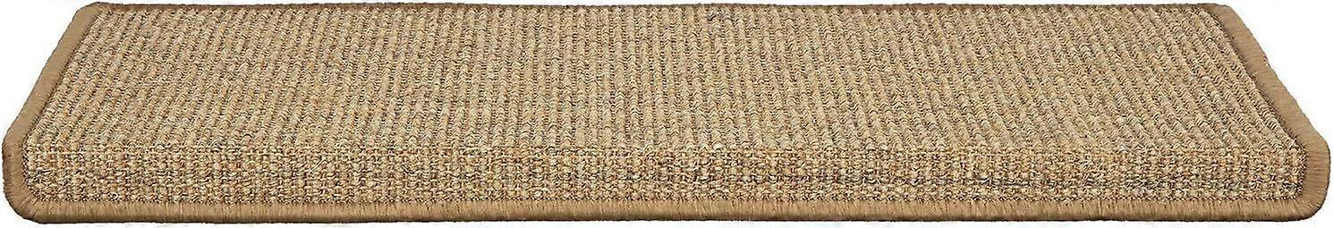 1ピース正方形の内側のサイザル麻階段マット(コルク、リップ65 x 24 cm)、木製階段用階段踏面マット、滑り止め階段カーペット、自己接着およびアレ