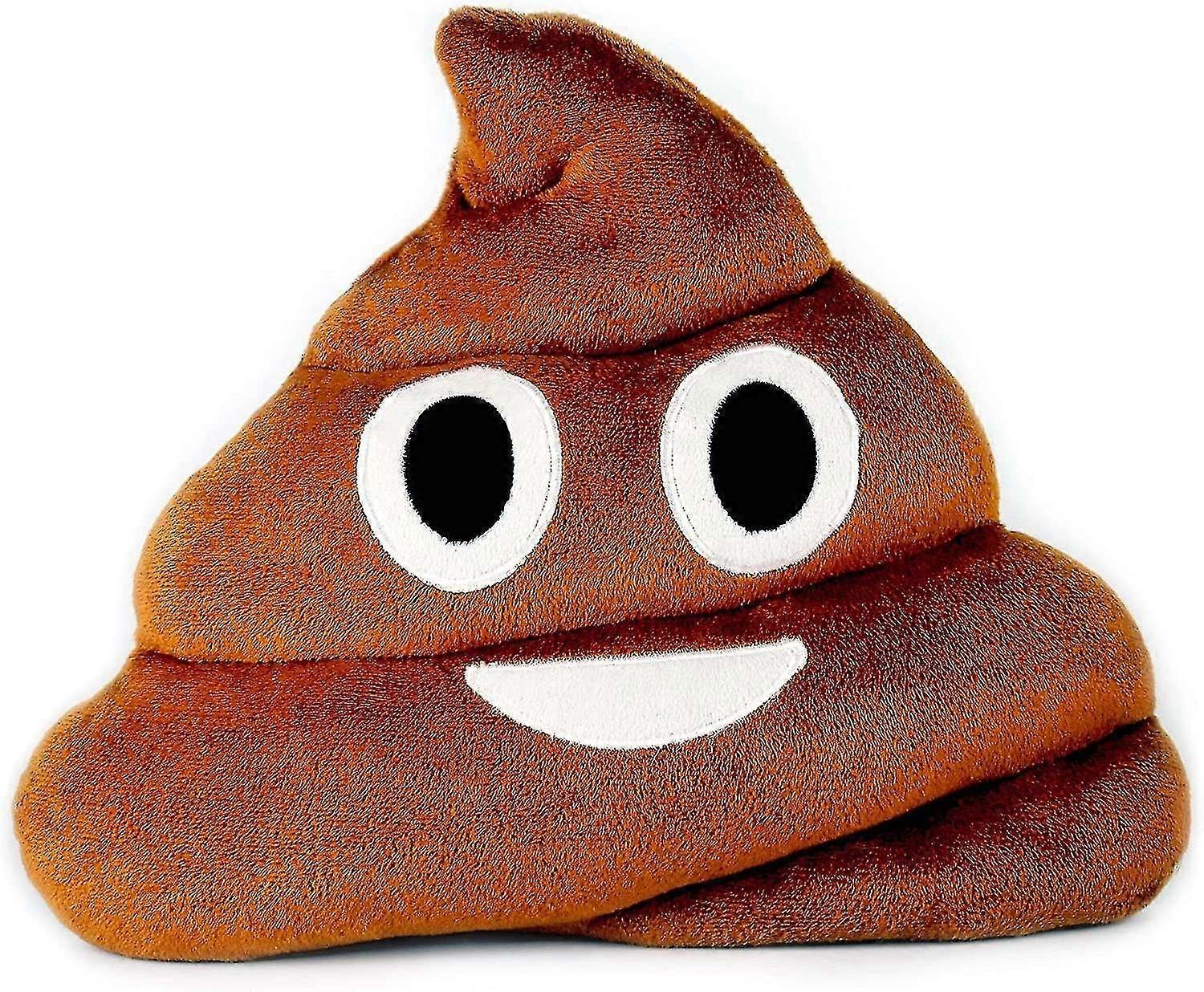 Emoticon Pillow Colorful, Smiling Poop Poo Emoticon Poop Round Pillow Emoticon Poop Stuffed Plush So
