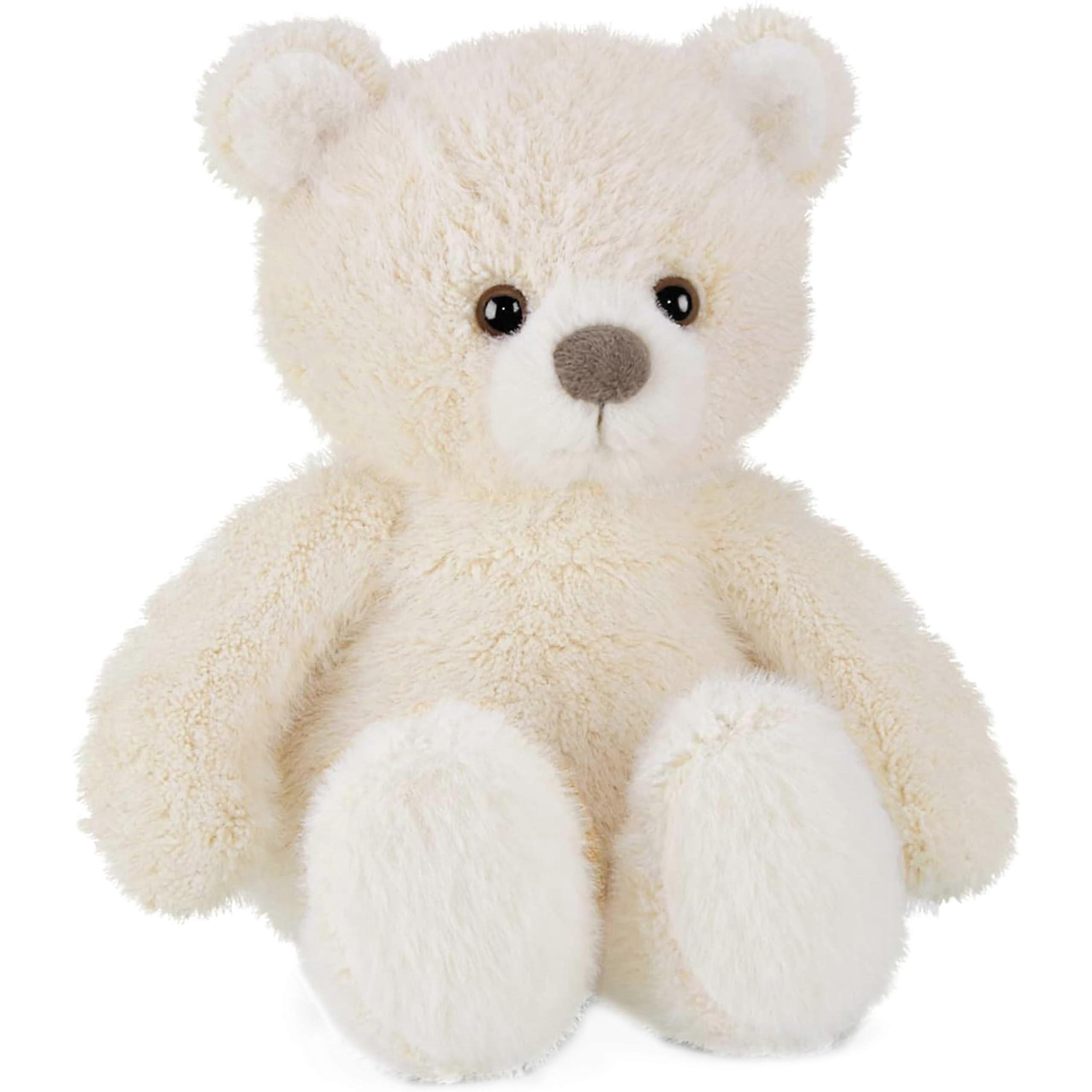 11-Inch Off-White Teddy Bear Plush Stuffed Animal - Soft Cuddly Toy for Kids and Adults, Ideal Gift for All Ages