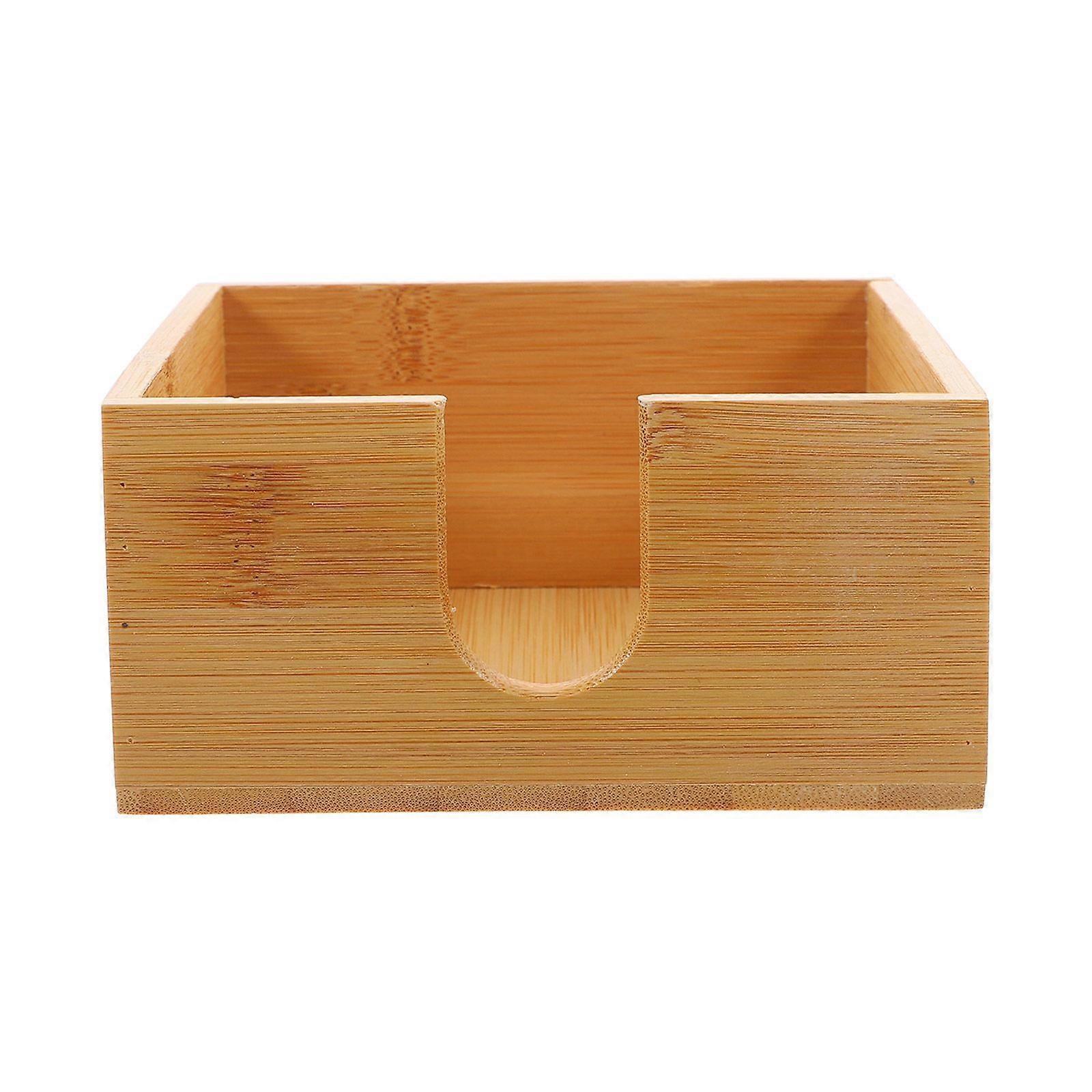 1Pc Bamboo Tissue Case Square Napkin Box Household Napkin Case Home Accessory