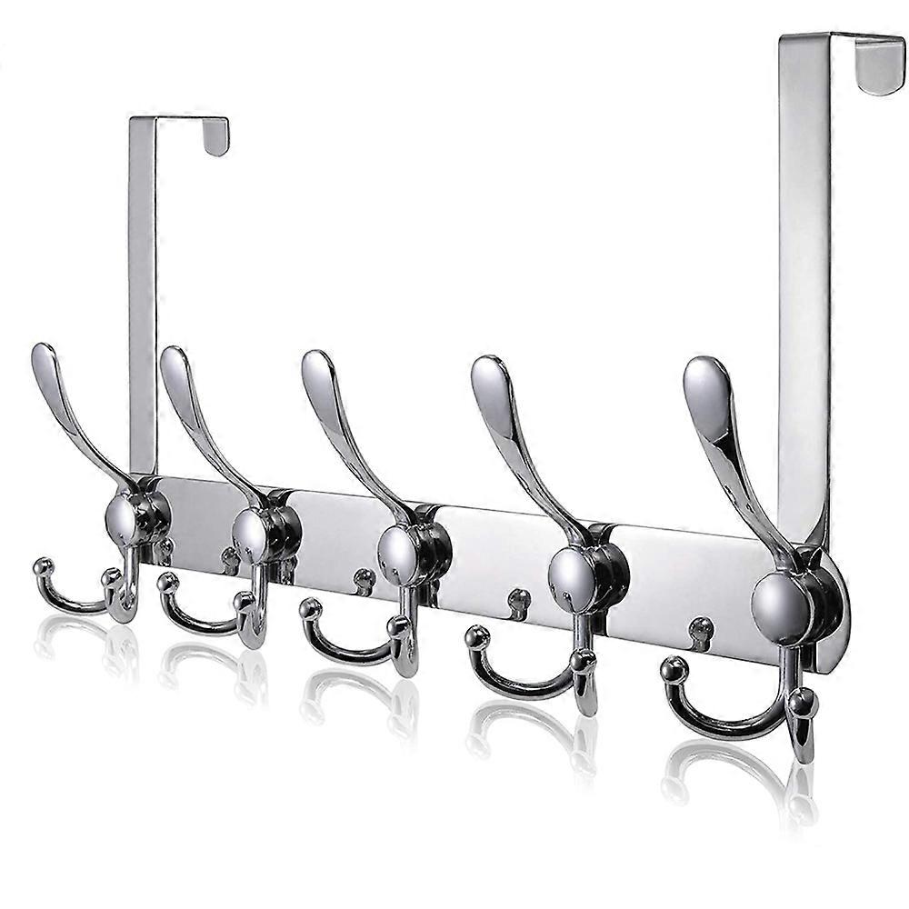 ステンレス鋼のドアコートフックキッチン、バスルーム、廊下、または寝室用の15個のフック-穴あけなし