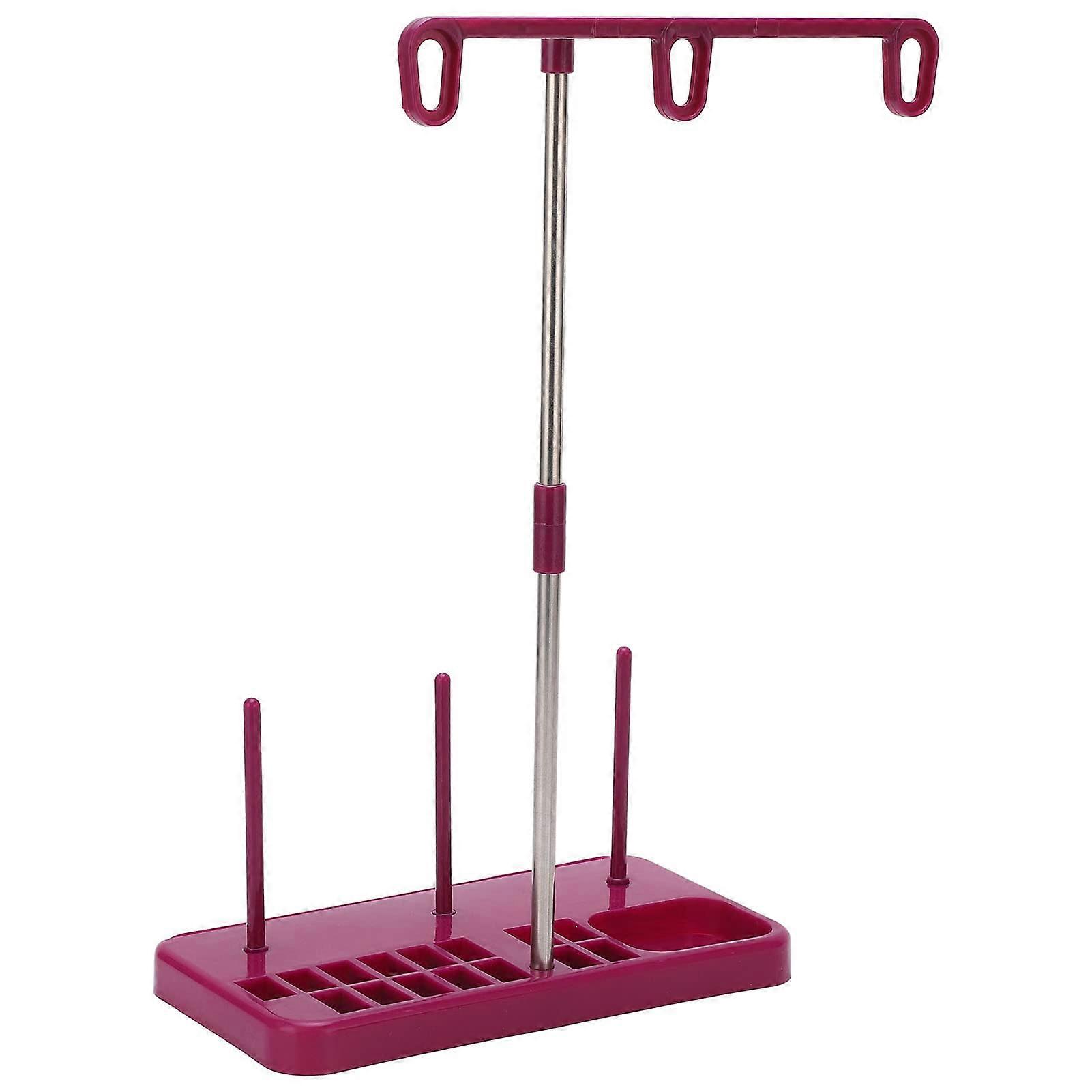 Sewing Machine Thread Stand for Embroidery, Adjustable Height, Lightweight Metal Construction, Compatible with Most Sewing Machines