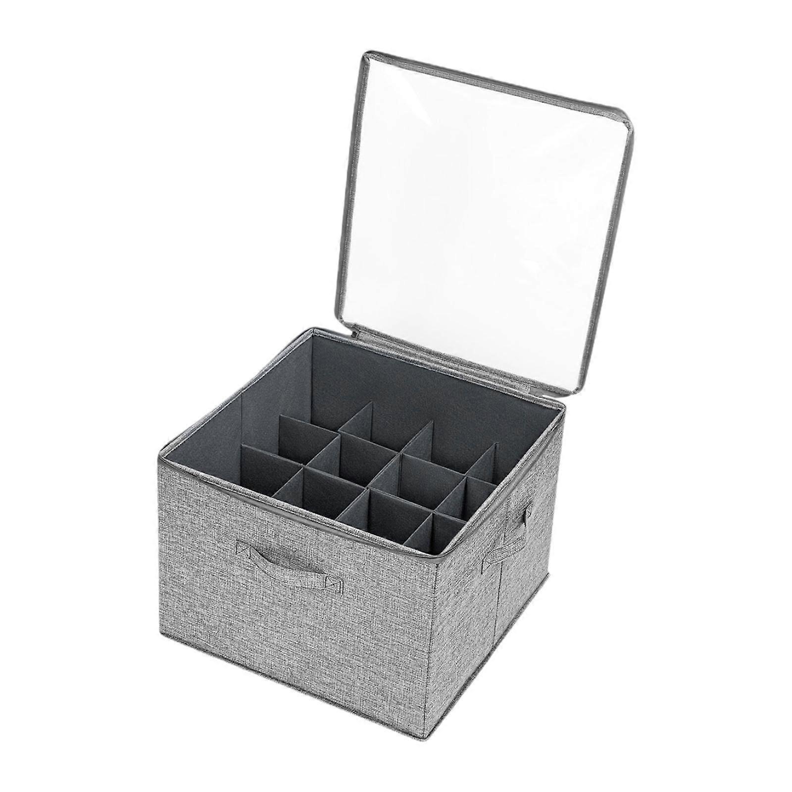 Shoe Storage Bin Foldable 16 Compartments Shoe Storage Organizer for Sandals