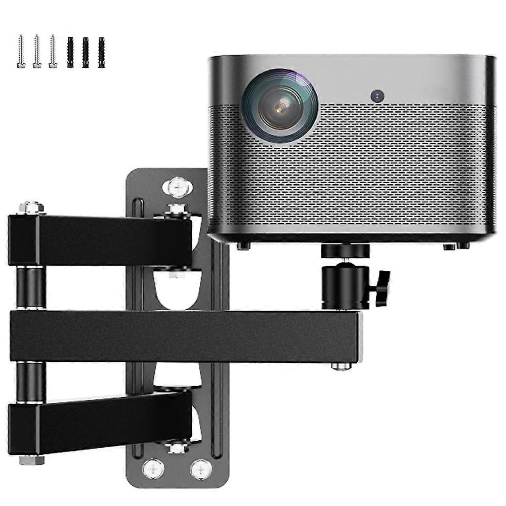 Video Projector Wall Mount, Noonedibs, Carbon Steel, Foldable, Fixed, 60 cm, Rotation 360°, Load Capacity 8 kg, Black