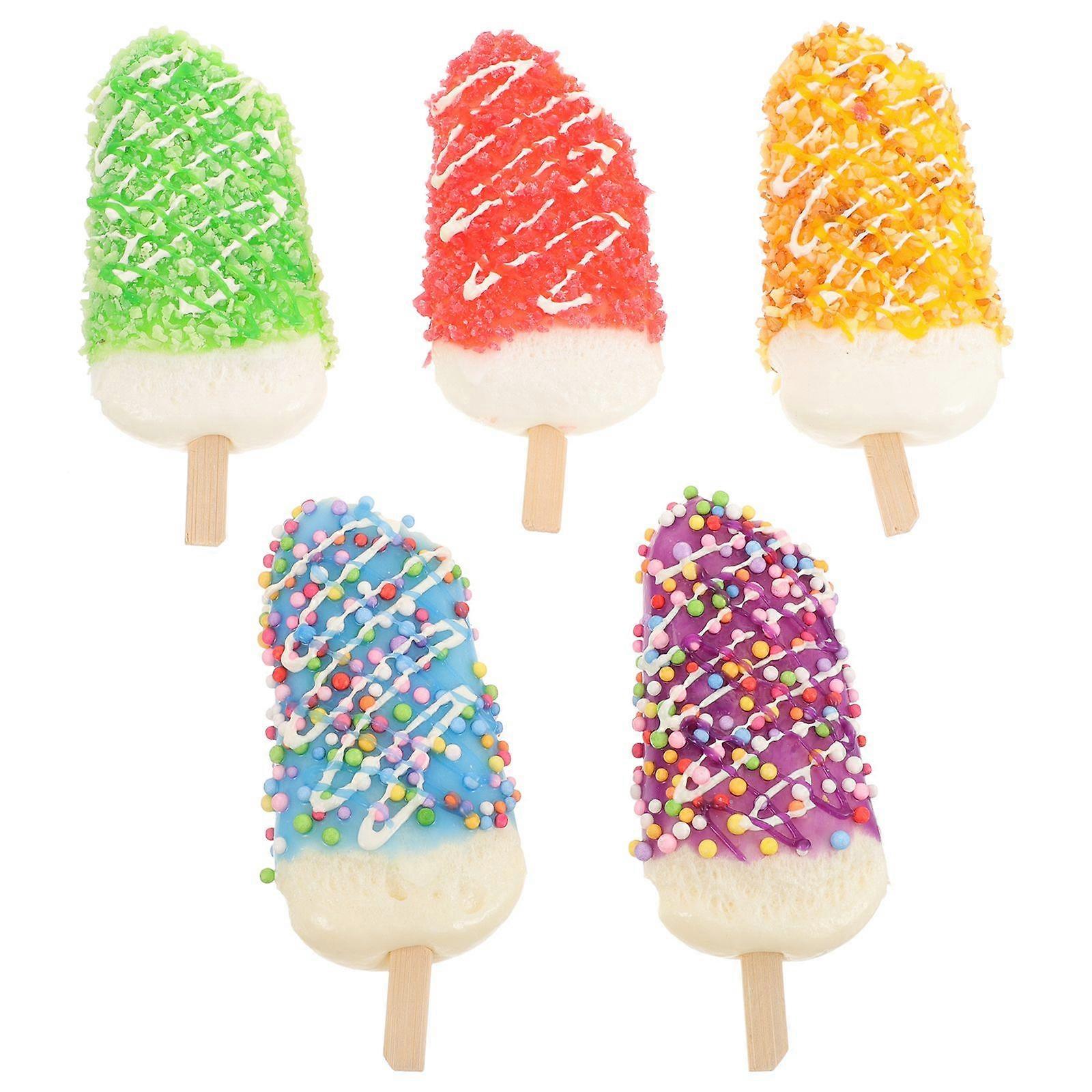 5pcs Simulation Ice Cream Models Fake Nut Ice Creams Photo Props for Shop