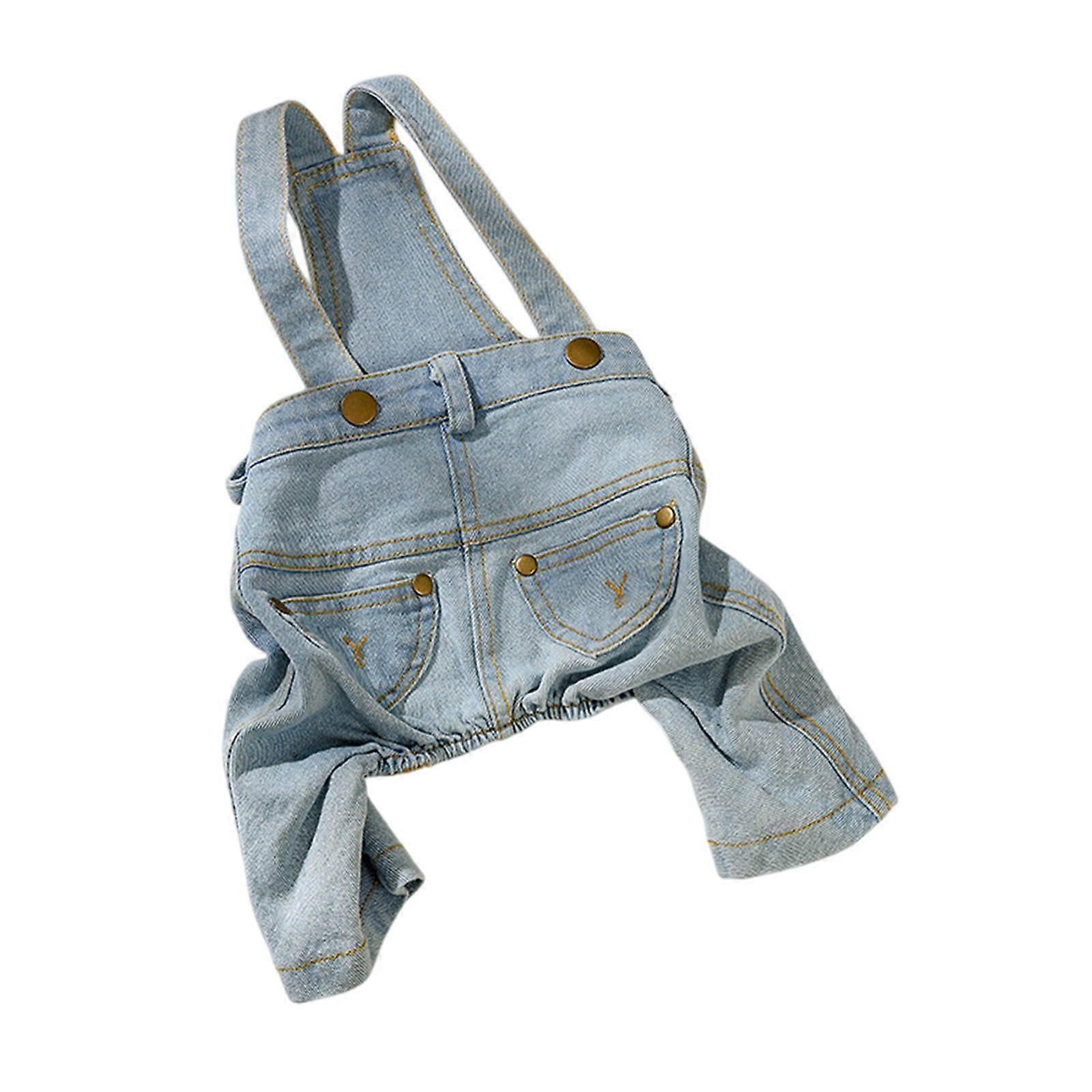 Dog Denim Overalls Party Clothes Cats Clothes for Small Dogs Pet
