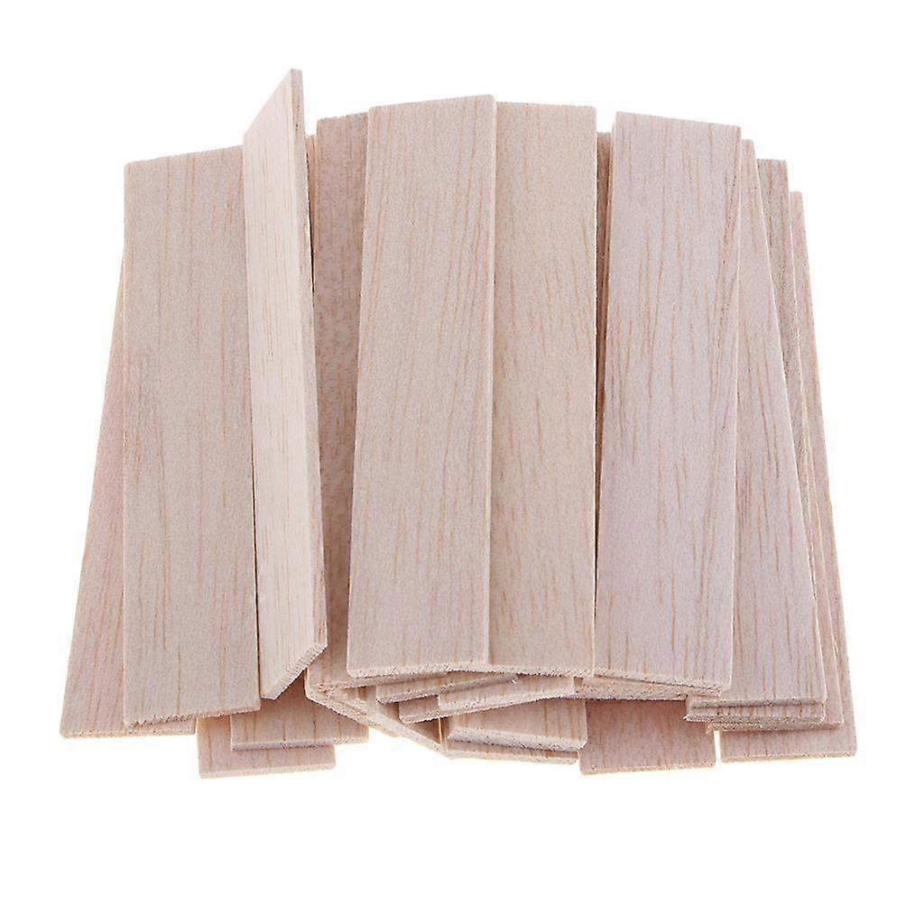 5 tailles assorties Bois non fini Formes plates Rectangle en bois Bâton Chevilles Tige