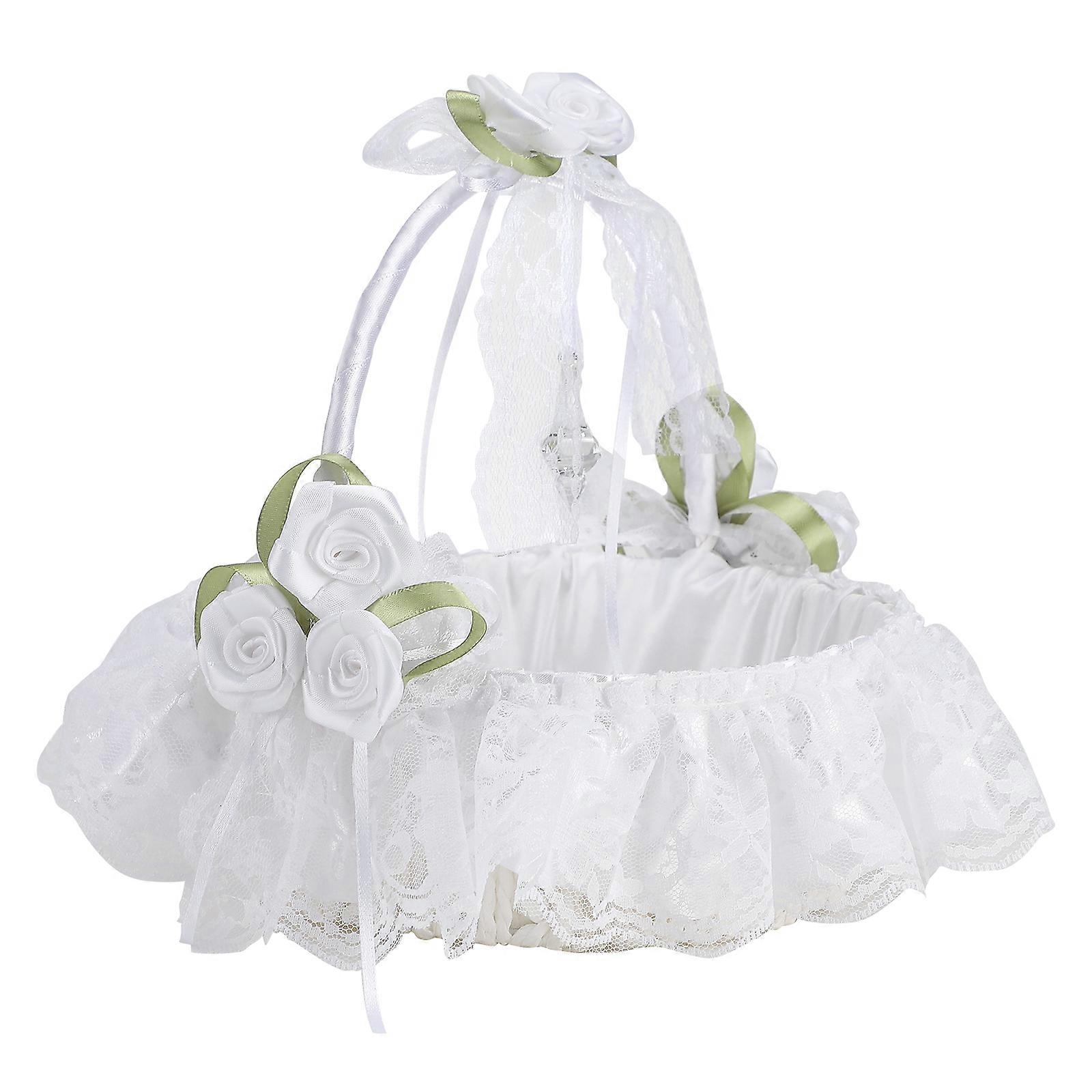 Wedding Flower Basket, Folding Handles