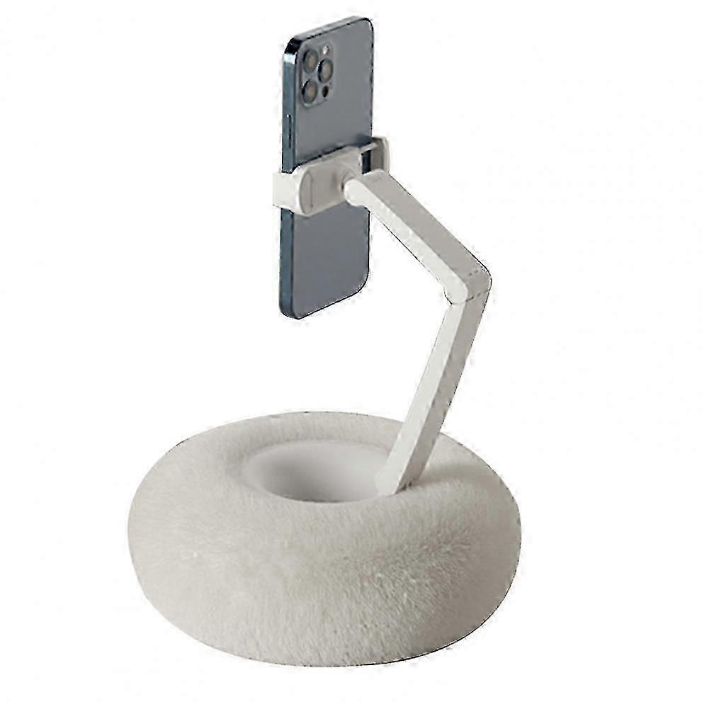 Adjustable Phone Angle Plush Pillow Phone Stand - Portable Holder for Desktop Bed Sofa